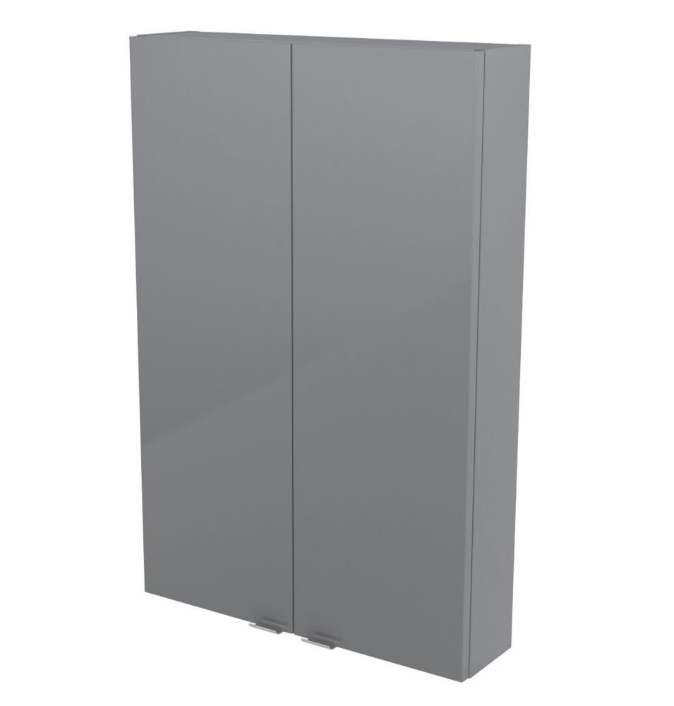 Imandra Bathroom Grey Gloss 600mm x 150mm x 900mm Screwfix