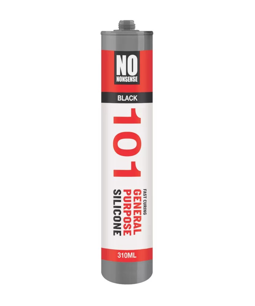No Nonsense General Purpose Silicone Sealant Black 310ml Screwfix