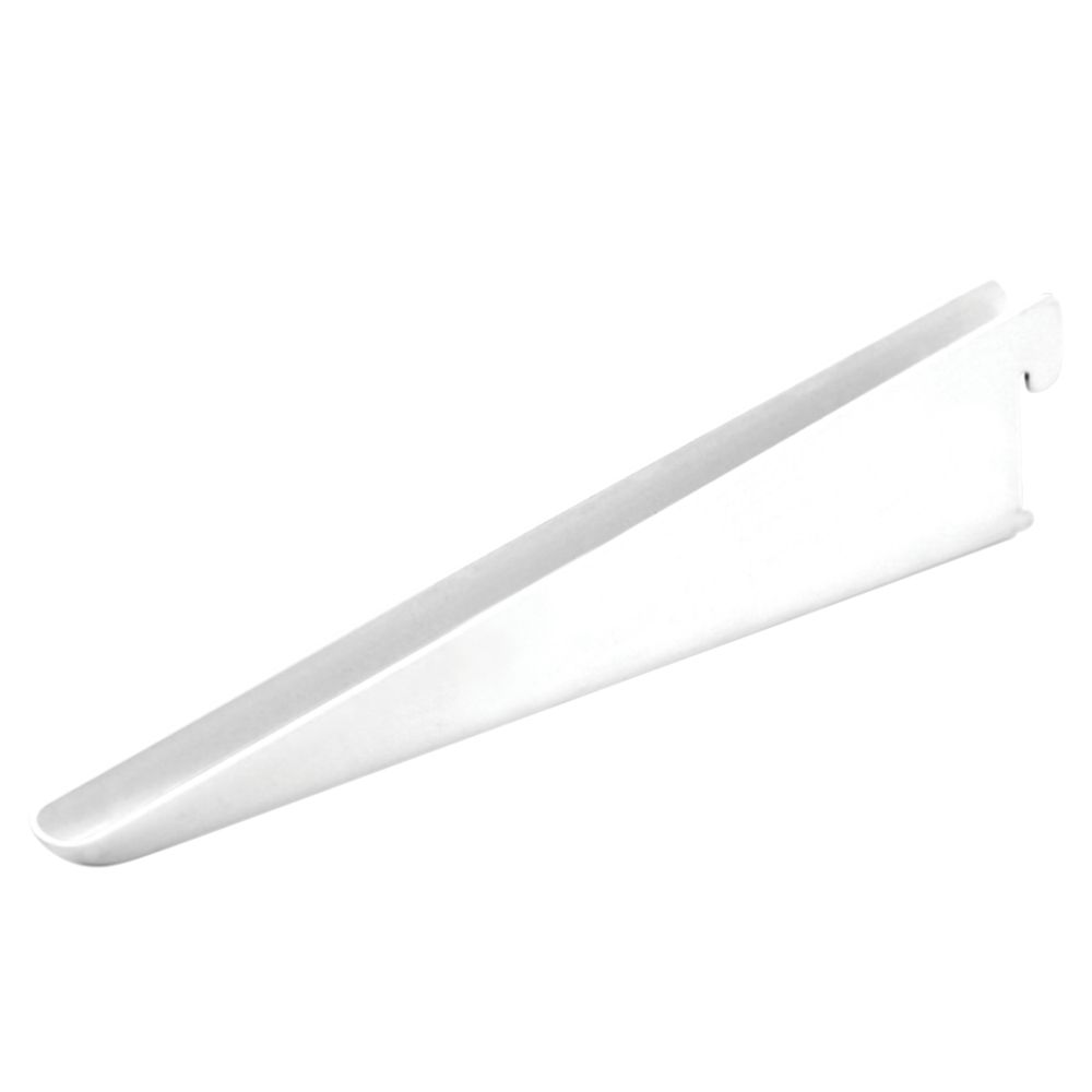 RB UK Antibacterial BioCoat Twin Slot Shelf Brackets White 220mm x 10mm 10 Pack Screwfix