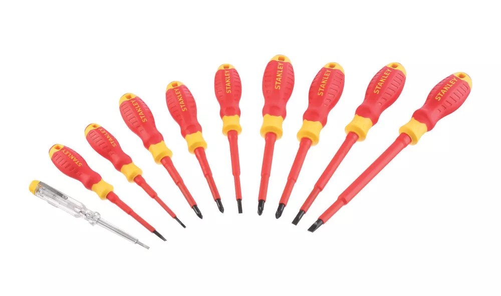 Stanley MPP Mixed VDE Screwdrivers 10 Piece Set Screwfix