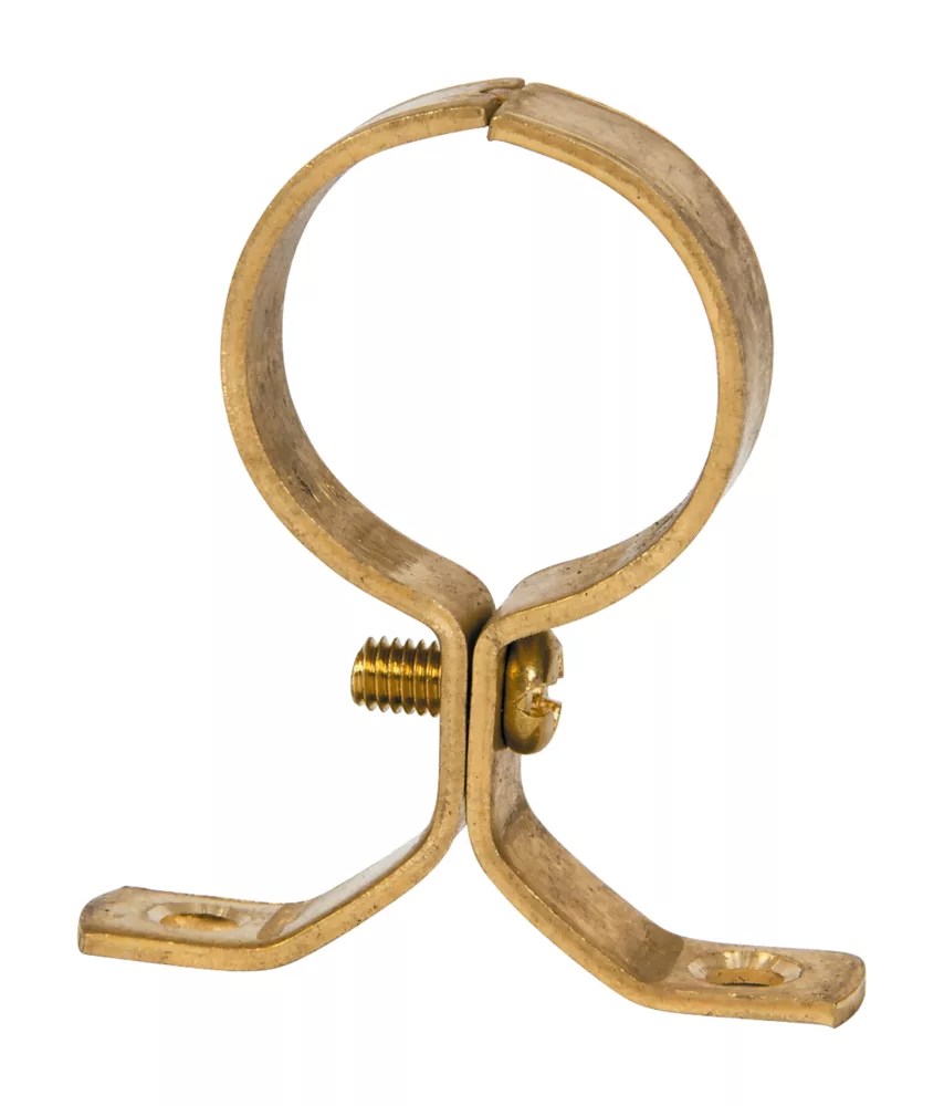 28mm Pipe Clips Brass 5 Pack Screwfix