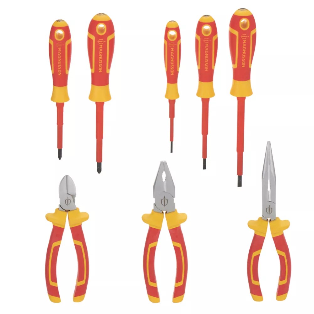 Magnusson VDE Screwdriver & Plier Set 8 Pieces Screwfix