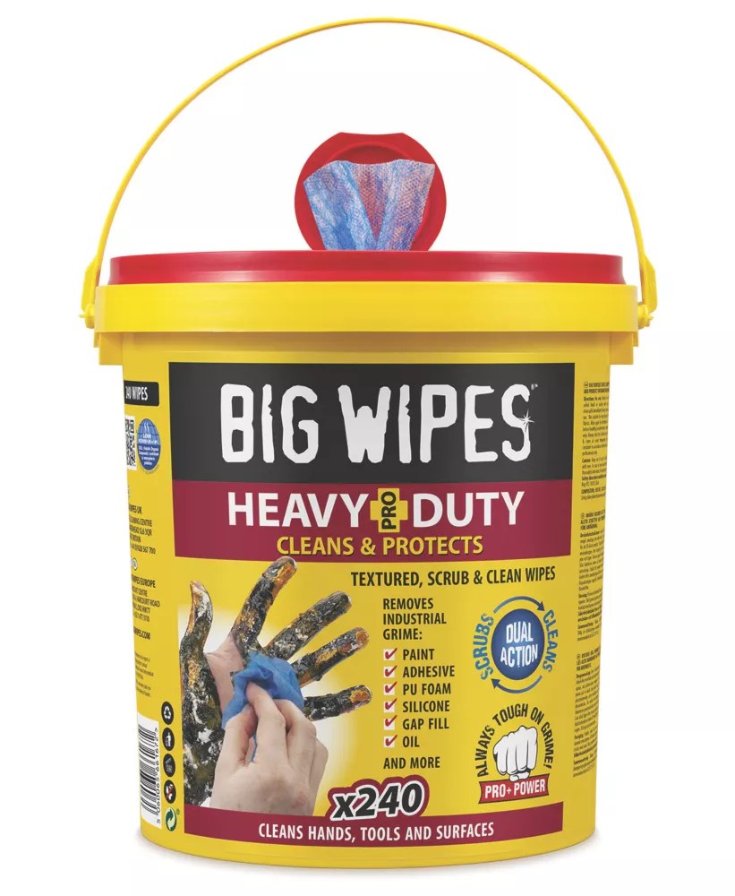 Big Wipes HeavyDuty Wipes Blue 240 Pack Screwfix