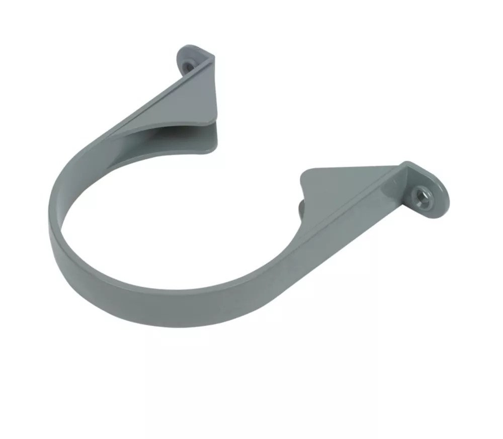 FloPlast Pipe Clips Grey 110mm 5 Pack Screwfix