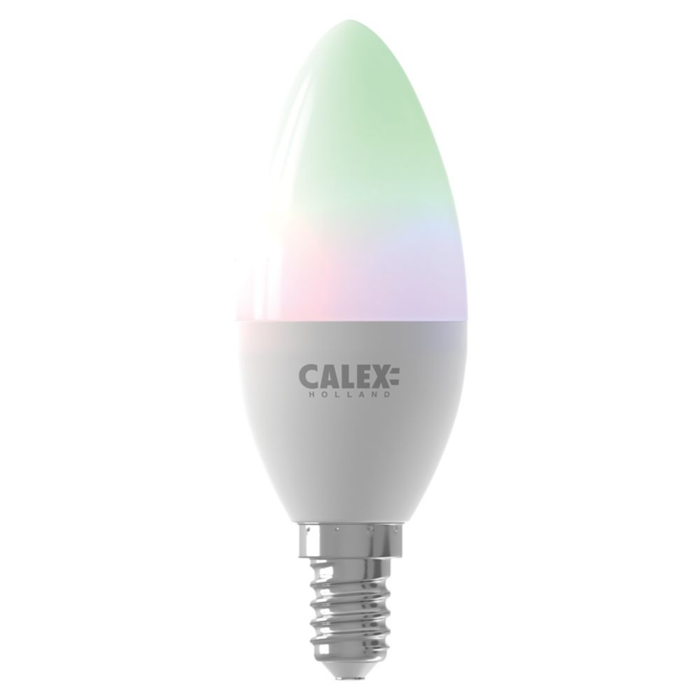 Calex Smart E14 Candle RGB & White LED Light Bulb 4.9W 470lm Screwfix