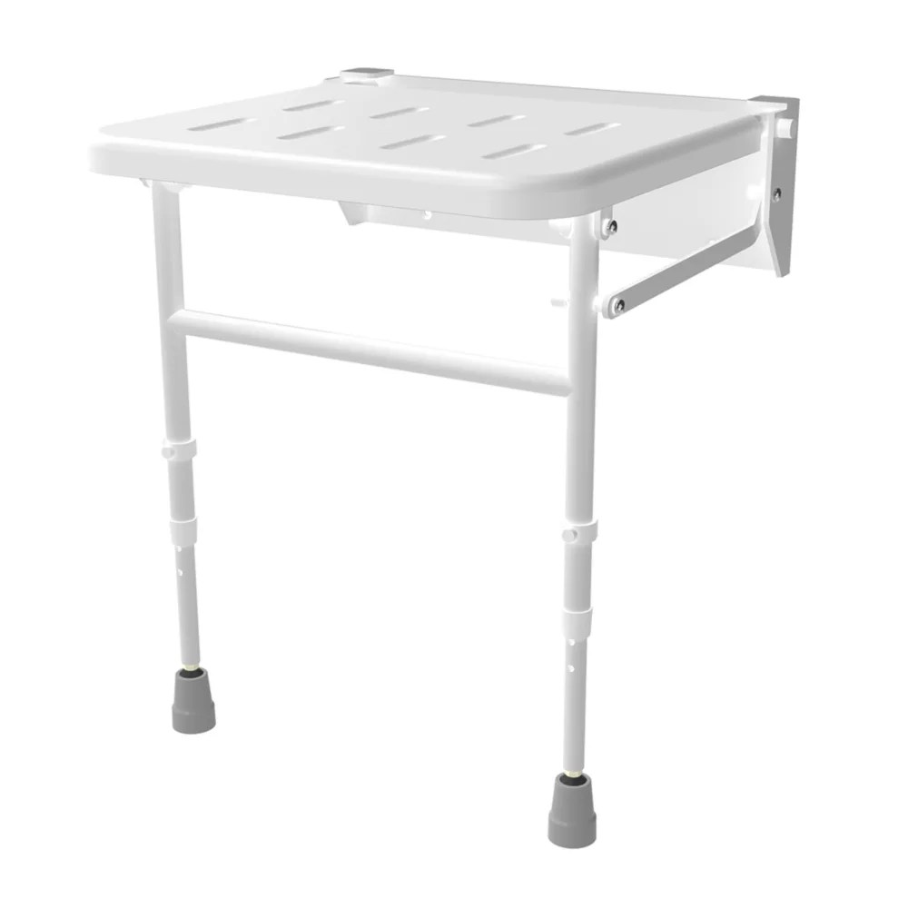 Nymas WallMounted Shower Seat with Legs White Screwfix
