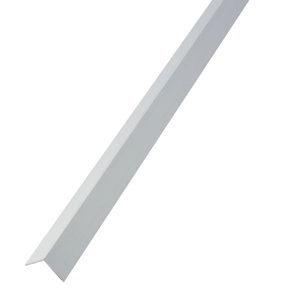 Rothley White Plastic Angle 1000mm x 30mm x 30mm Screwfix