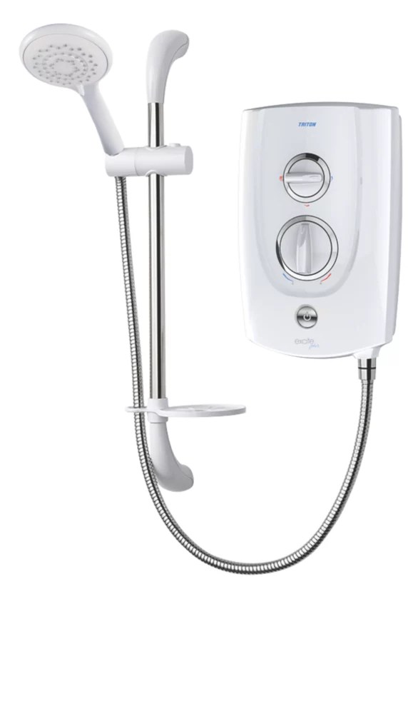 Triton Excite Plus White / Chrome 9.5kW Electric Shower Screwfix