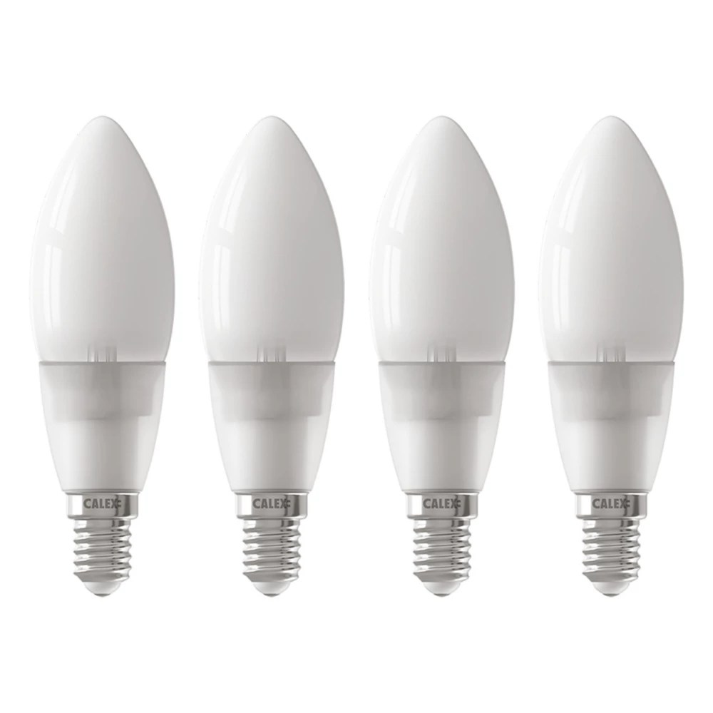 Calex Softline E14 Candle LED Light Bulb 470lm 5W 4 Pack Screwfix