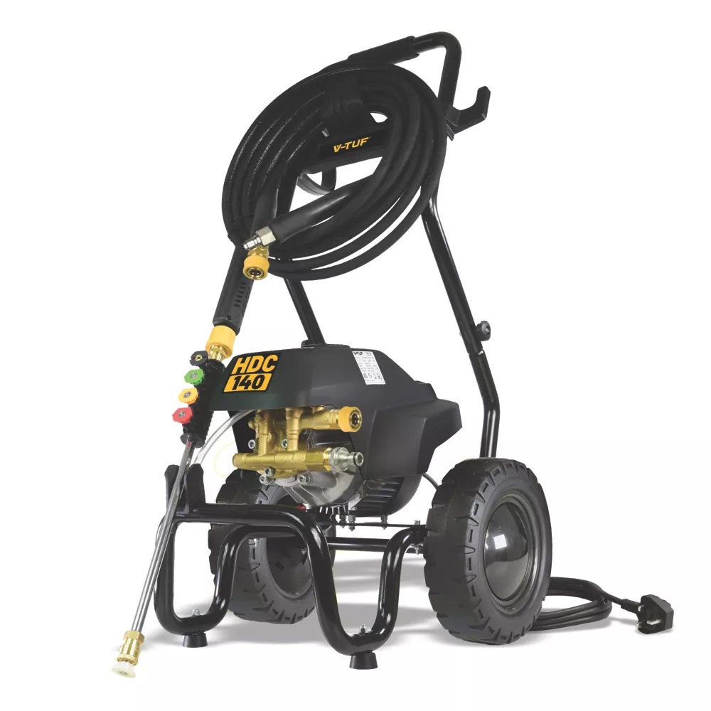 VTuf HDC140240 140bar Electric Cold Pressure Washer with Cage Frame 2800W 240V Screwfix