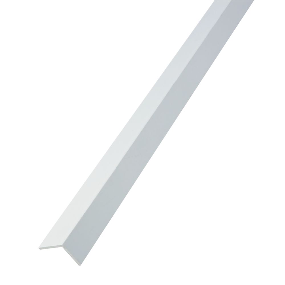 Alfer White PVC Angle 1000mm x 25mm x 20mm Screwfix