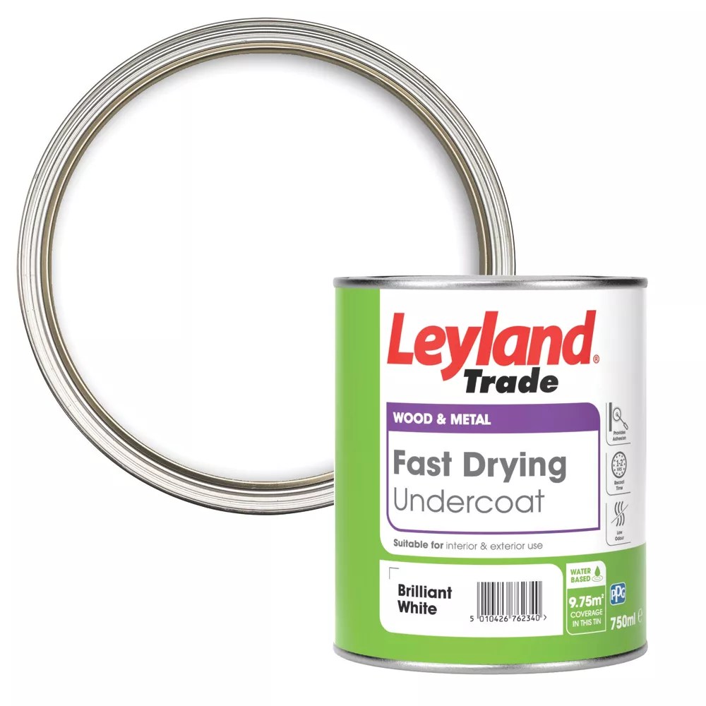 Leyland Trade 750ml Brilliant White Matt Wood & Metal Undercoat Screwfix