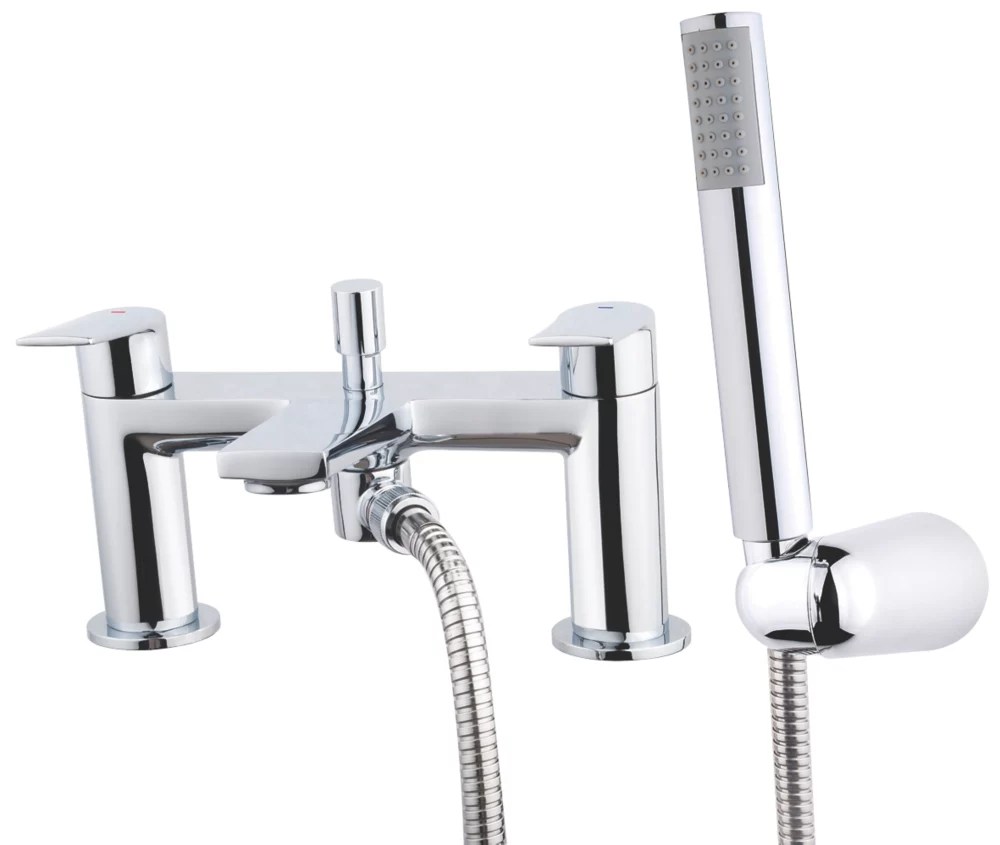 Swirl Ciao DeckMounted Bath Shower Mixer Chrome Screwfix