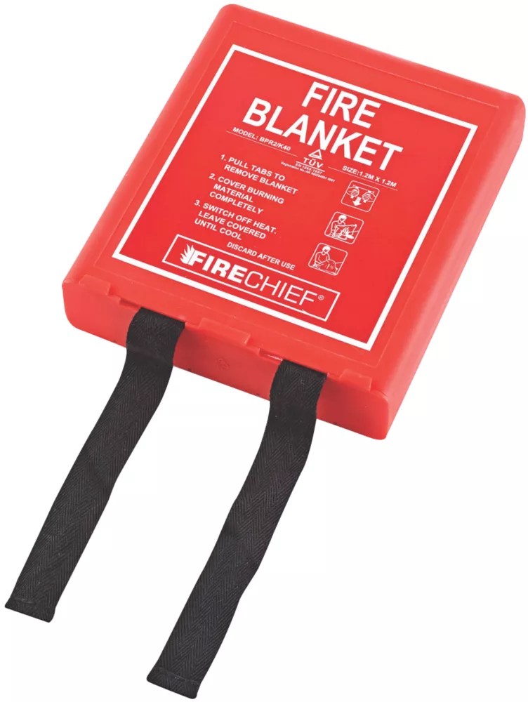 Firechief Fire Blanket with Rigid Case 1.2m x 1.2m Screwfix