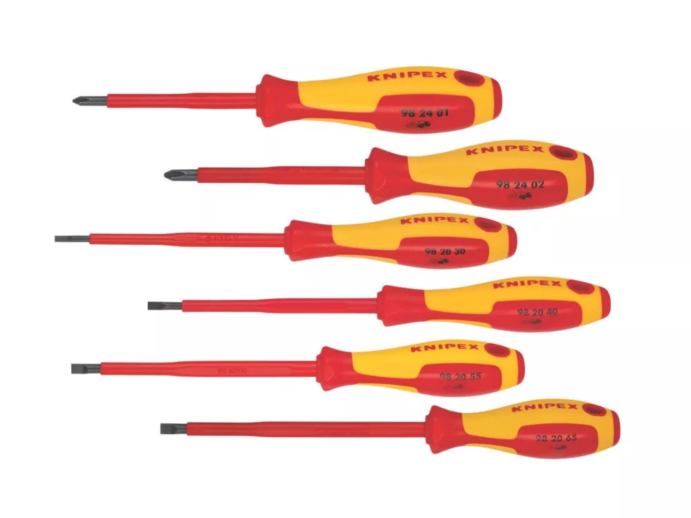 Knipex Mixed VDE Screwdriver Set 6 Pack Screwfix