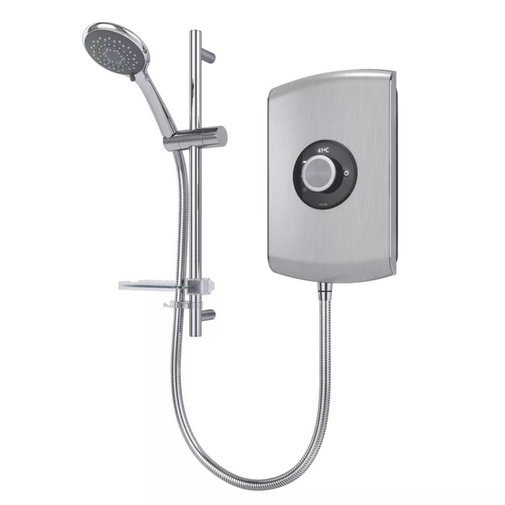 Triton Amore Brushed Steel 8.5kW Electric Shower Screwfix