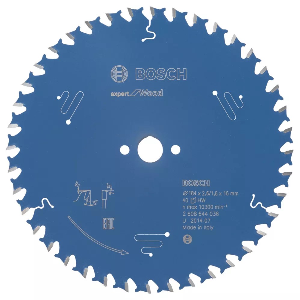 Bosch Expert Wood Circular Saw Blade 184mm x 16mm 40T Screwfix