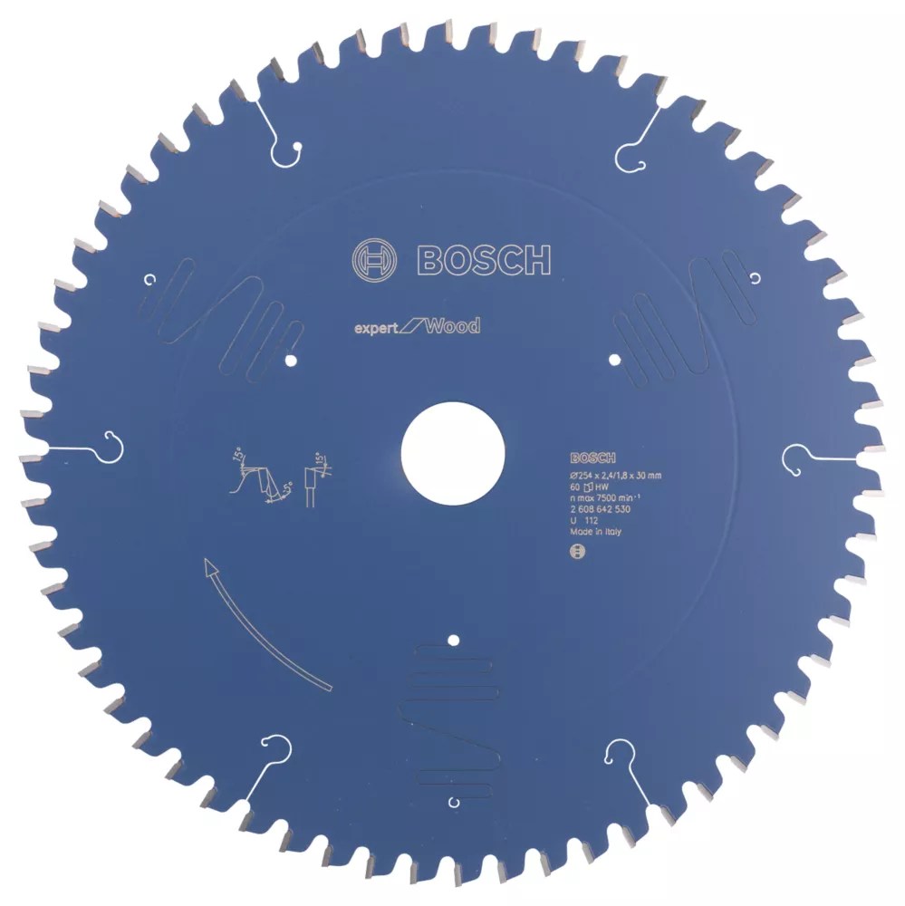 Bosch Expert Wood Circular Saw Blade 254mm x 30mm 60T Screwfix