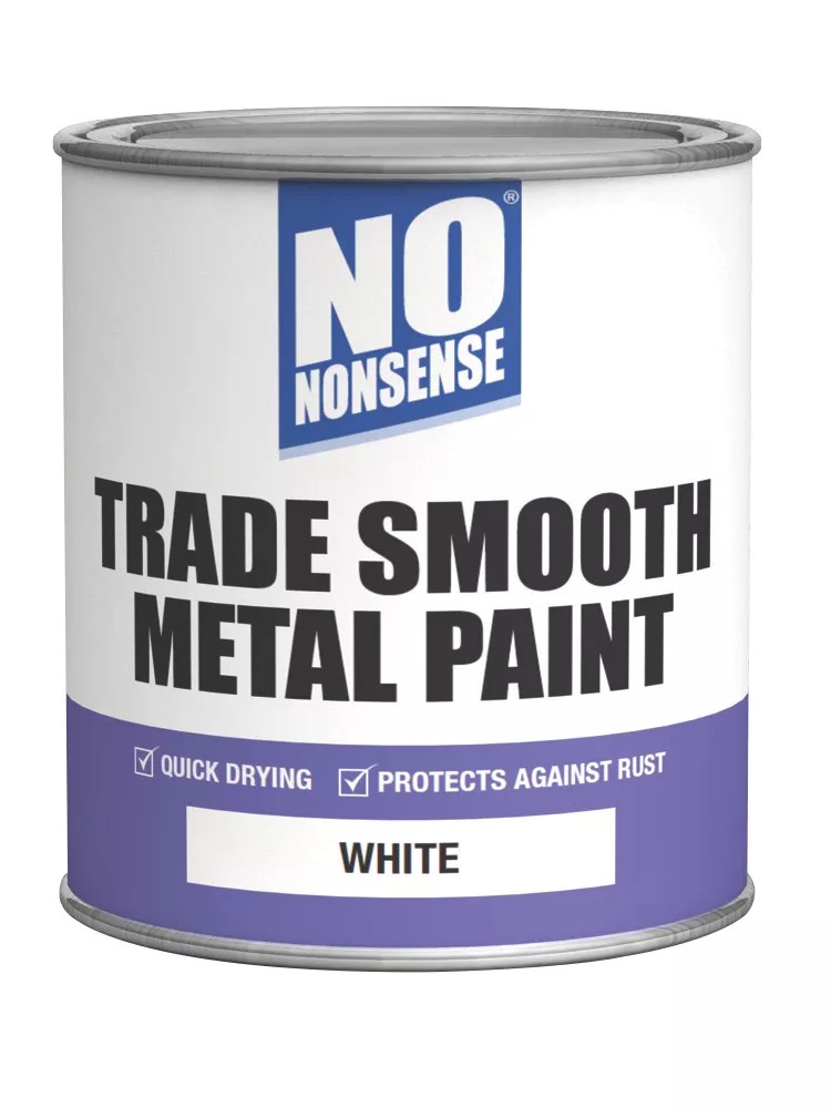 No Nonsense Smooth QuickDry Smooth Metal Paint White 750ml Screwfix