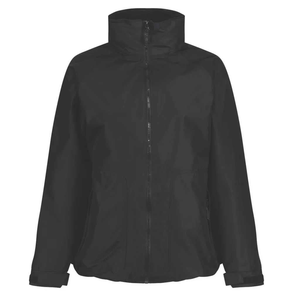 Regatta Hudson Womens FleeceLined Waterproof Jacket Black Size 12