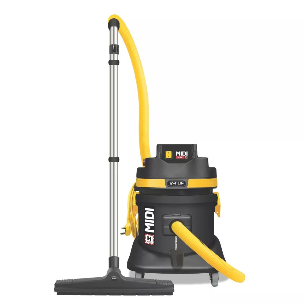 VTuf MIDIH240 1400W 21Ltr H Class Wet & Dry Dust Extractor 240V Screwfix