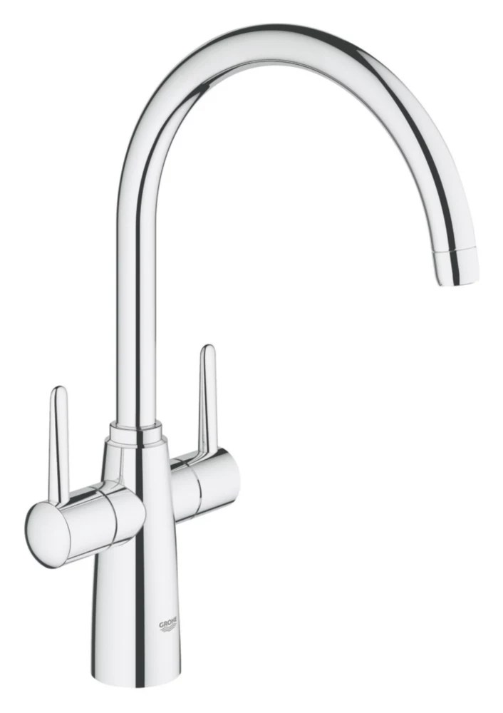 Grohe Ambi DualLever Mono Mixer Kitchen Tap Chrome Screwfix