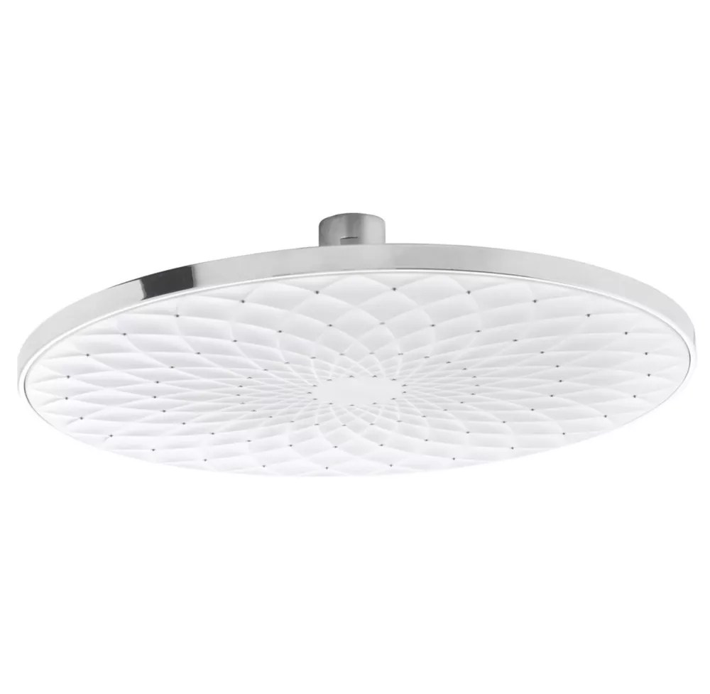 Triton Iris Fixed Shower Head Chrome / White 229mm Screwfix