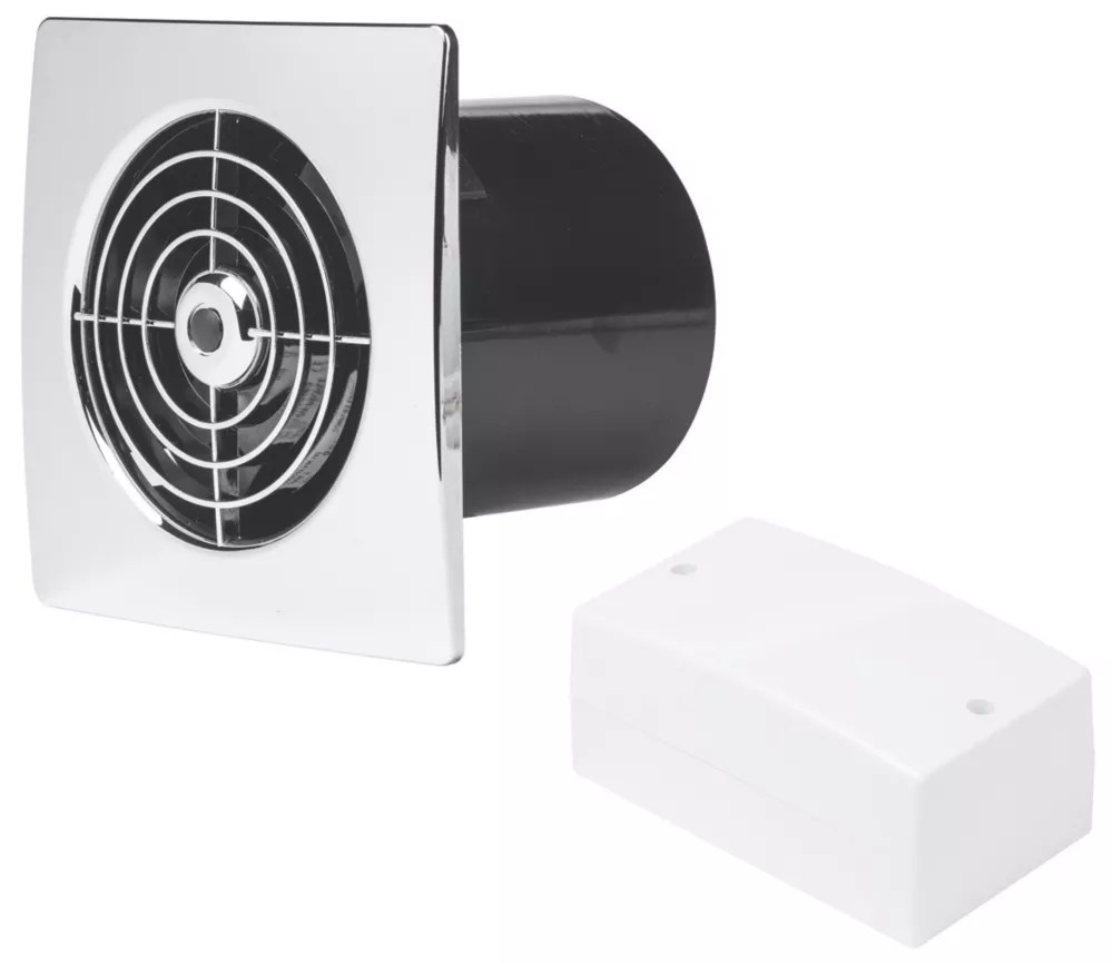 Manrose LP100SLVC 100mm (4") Axial Bathroom Extractor Fan with Timer