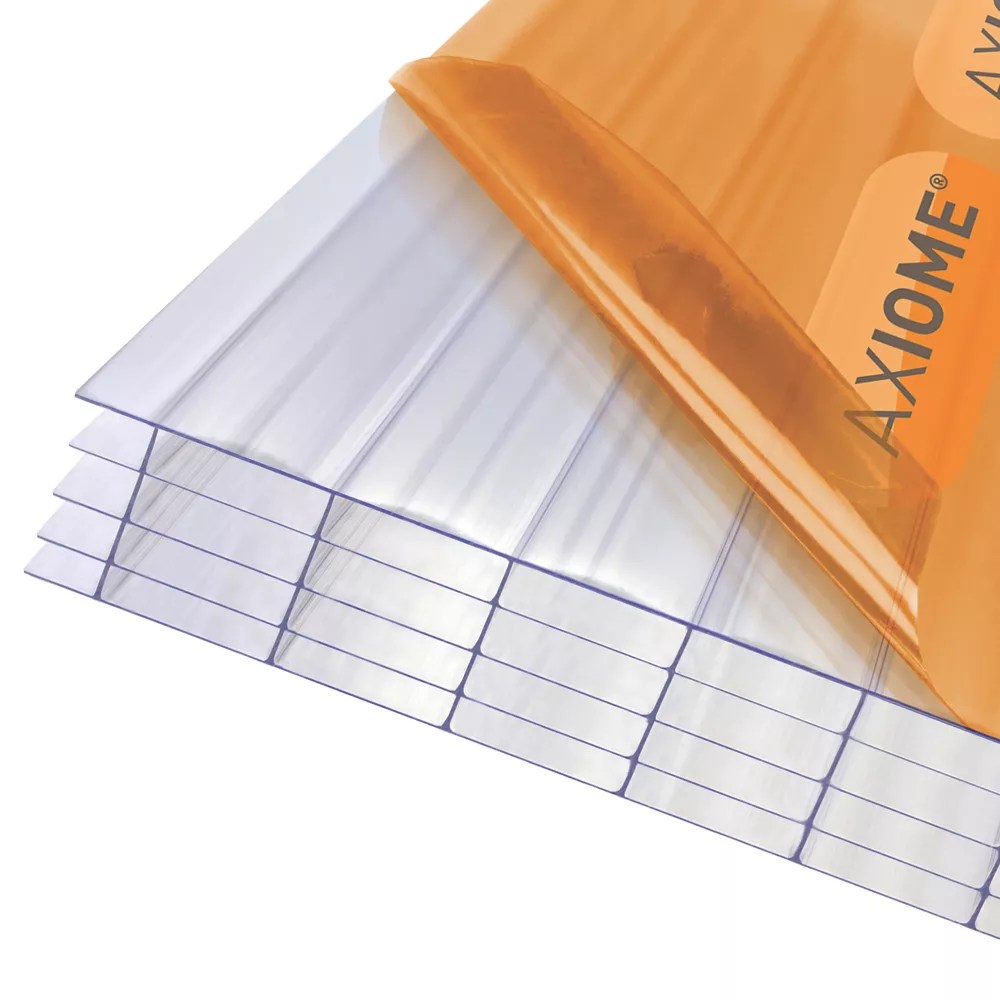 Axiome Fivewall Polycarbonate Sheet Clear 690mm x 25mm x 2500mm Screwfix