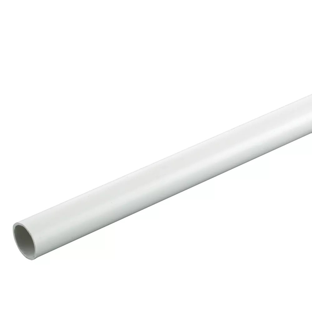 Tower Round uPVC White Conduit 25mm x 2m Screwfix