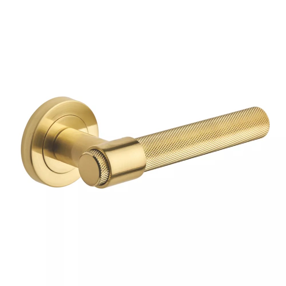 Designer Levers Kensington Knurled Lever on Rose Door Handle Pair