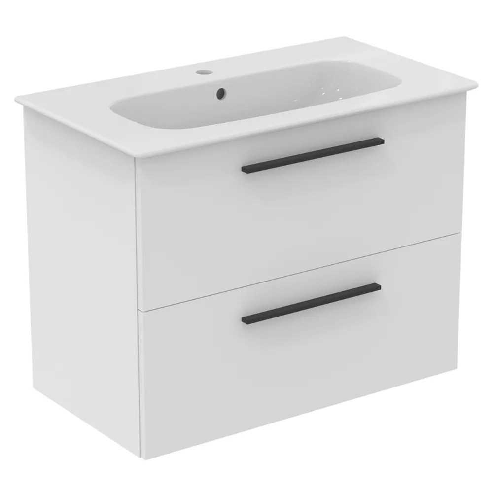 Ideal Standard i.life A WallHung Vanity Unit with Black Handles