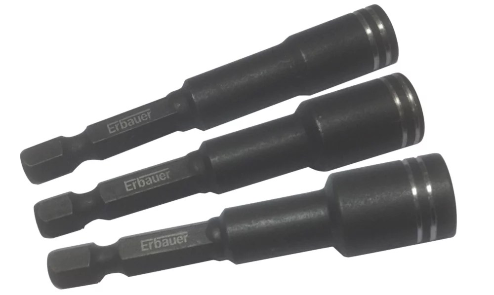 Erbauer Impact Hex Nut Driver Set 3 Pack Screwfix