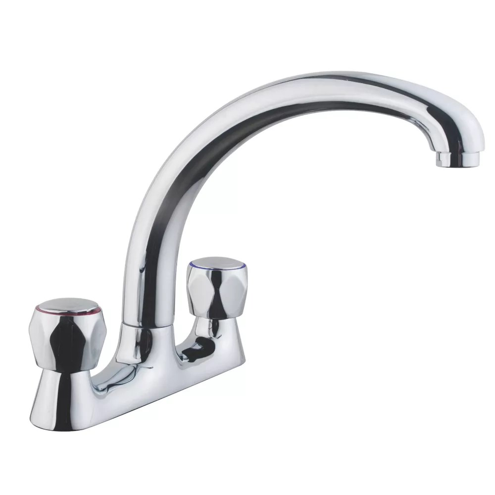 DeckMounted Sink Mixer Kitchen Tap Chrome Screwfix