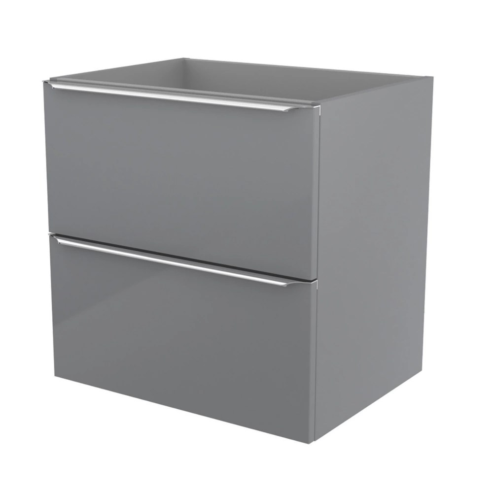 Imandra WallMounted Vanity Unit Gloss Grey 600mm x 450mm x 600mm