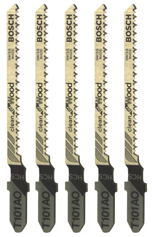 Bosch T101AO Wood Jigsaw Blades 83mm 5 Pack Screwfix