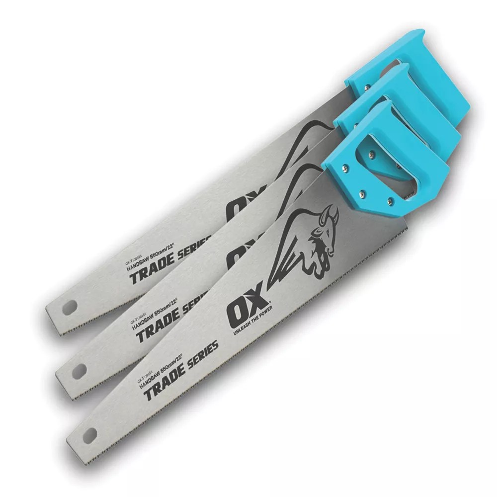 OX Trade 8tpi Wood Handsaws 22" (550mm) 3 Pack Screwfix