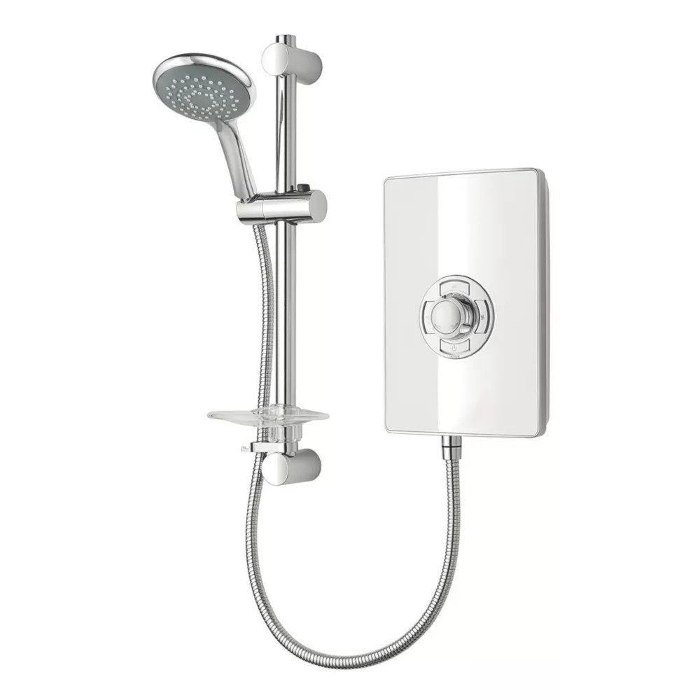 Triton Collection White Gloss 8.5kW Manual Electric Shower Screwfix