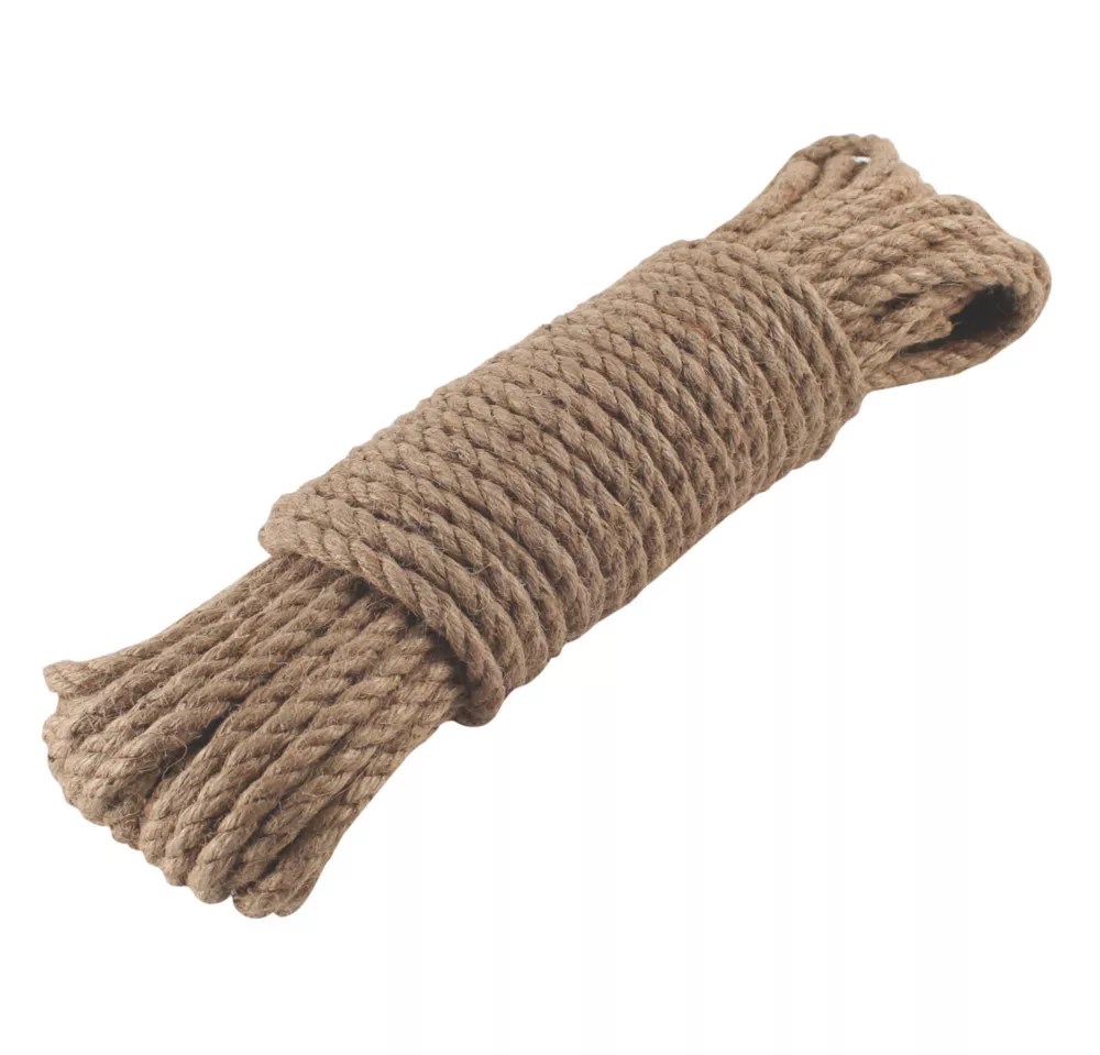 Essentials Rope Natural 8mm x 20m Screwfix