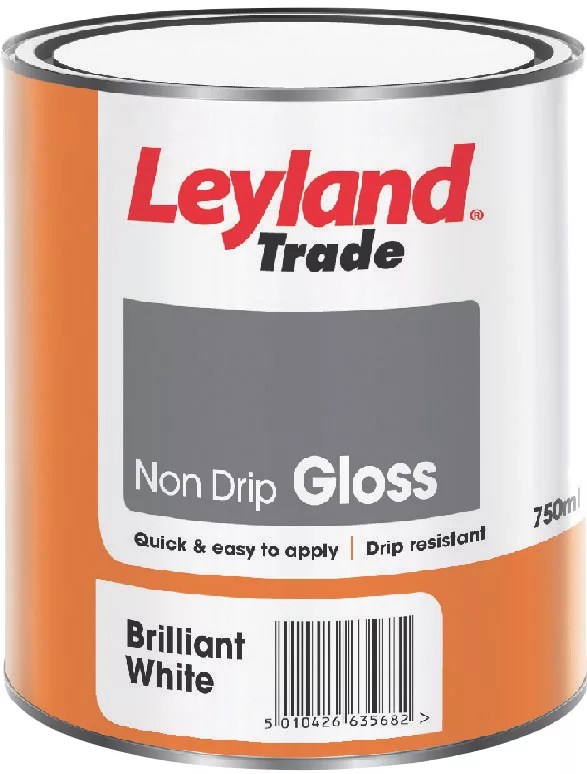Leyland Trade 750ml White Gloss SolventBased Trim Paint Screwfix