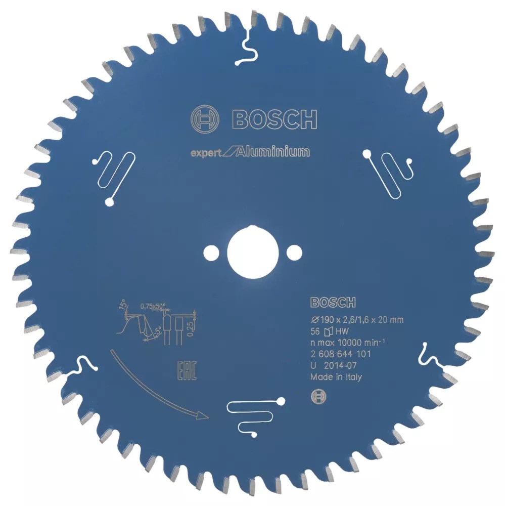 Bosch Expert Aluminium Circular Saw Blade 190mm x 20mm 56T Screwfix