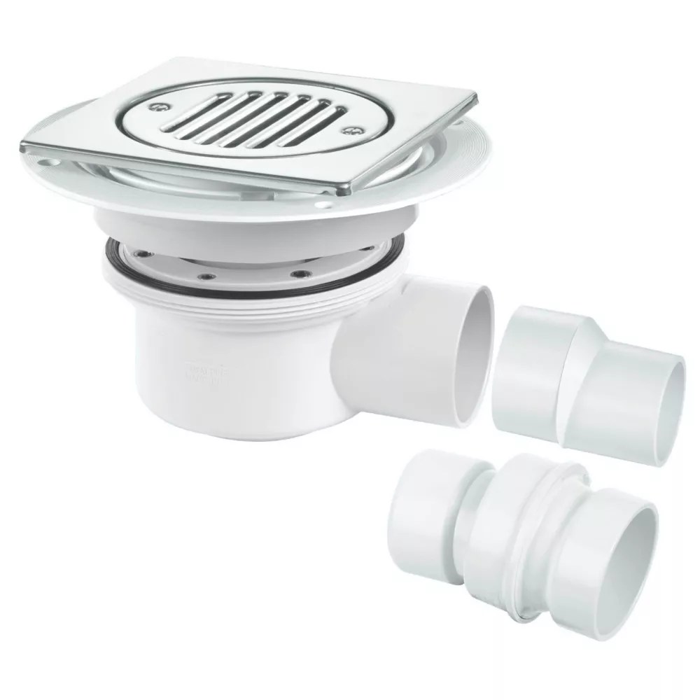 McAlpine TSG52T6SS Trapped Shower Gully 50mm Water Seal Screwfix