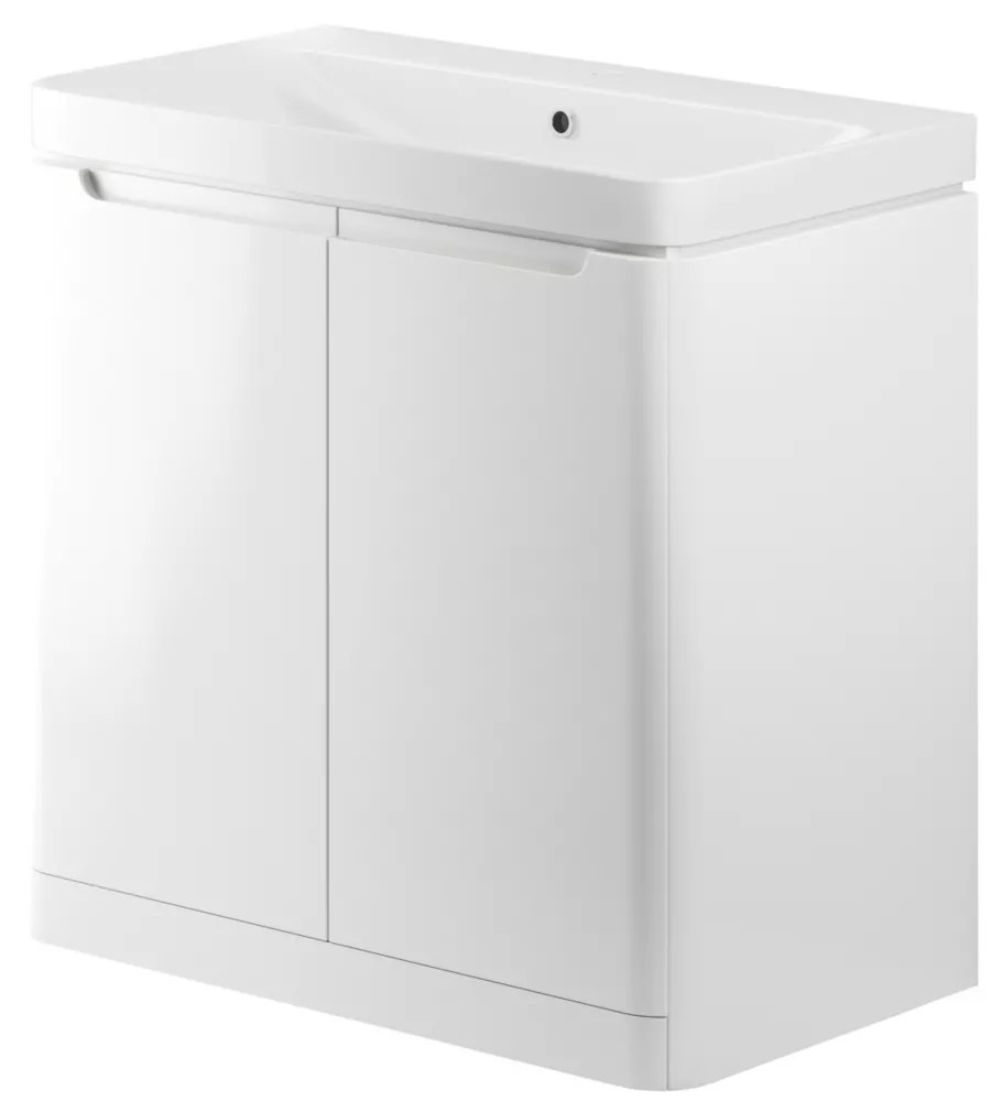 Floorstanding Vanity Unit & Basin Gloss White 805mm x 460mm x 840mm