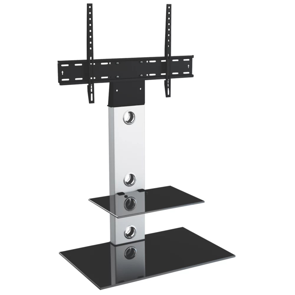 AVF Lesina FSL700LES TV Stand Silver Body / Black Glass Screwfix