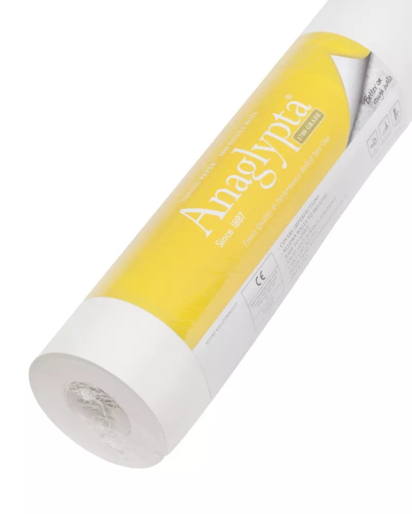 Anaglypta Beige 1700 Grade Double Lining Paper 53cm x 20m Screwfix