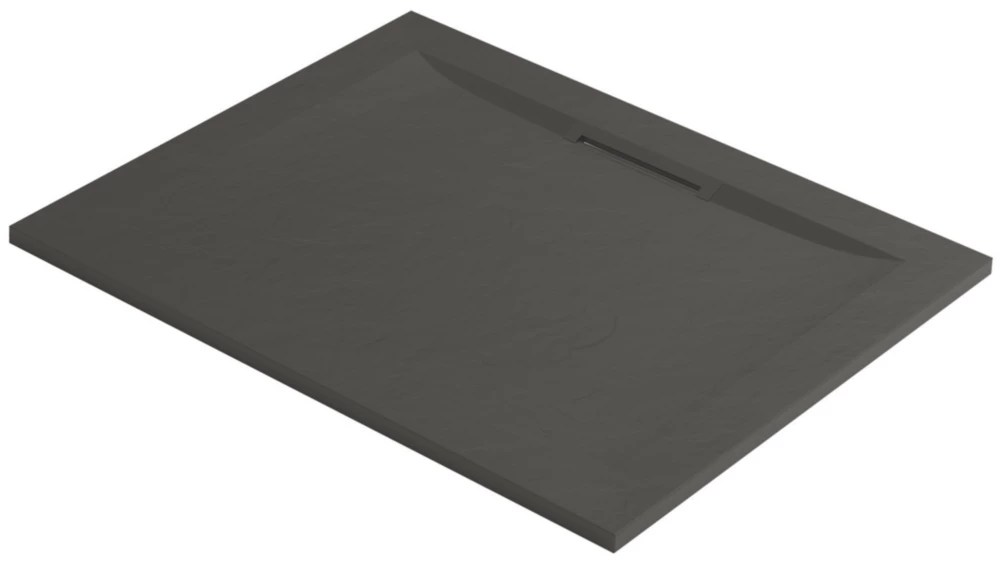 Mira Flight Level Rectangular Shower Tray Slate Grey 1000mm x 800mm x