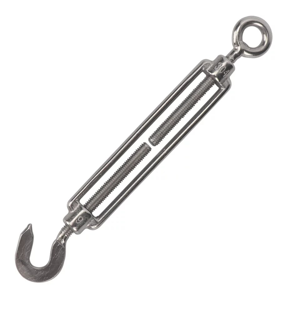 Essentials Steel Hook & Eye Turnbuckle 10mm Screwfix