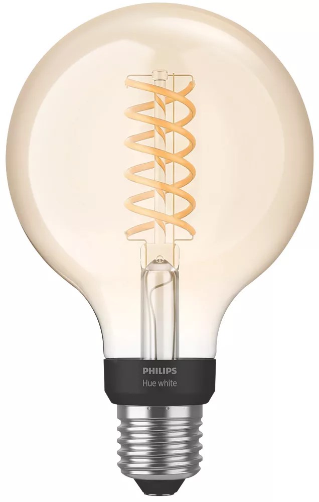 Philips Hue ES Globe LED Virtual Filament Smart Bulb 7W 550lm Screwfix