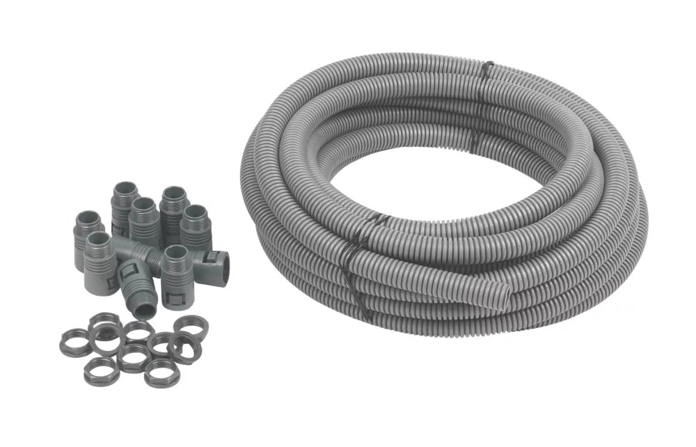 Adaptaflex Flexible Conduit 20mm x 10m Grey Screwfix