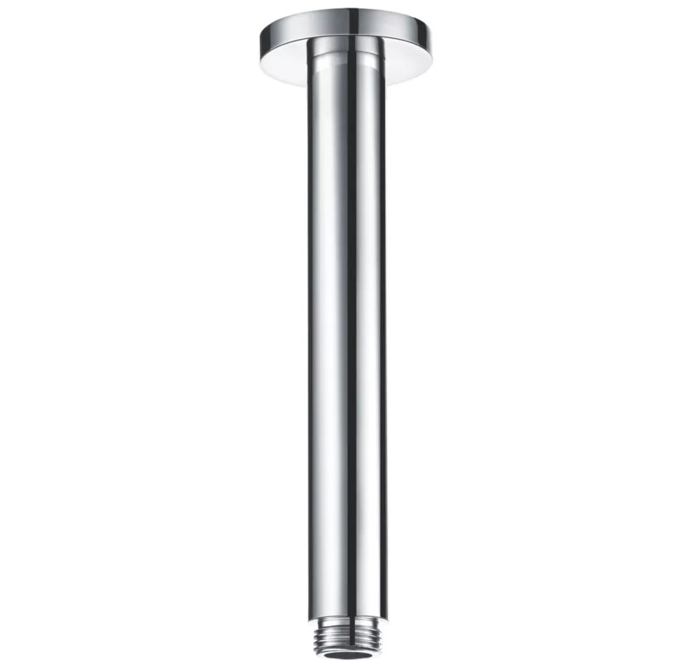 Highlife Bathrooms Round Ceiling Arm Chrome 180mm x 54mm Screwfix